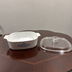 Vintage‎ Corning Ware Blue Cornflower A-2-B 2 Liter Casserole Pyrex Lid A9C 22-C